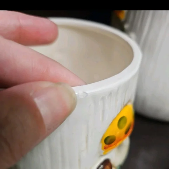 Vintage Sears Merry Mushroom Canister Set Of 2~ 7.5” & 6.5”~ 1978 Japan - Picture 11 of 11